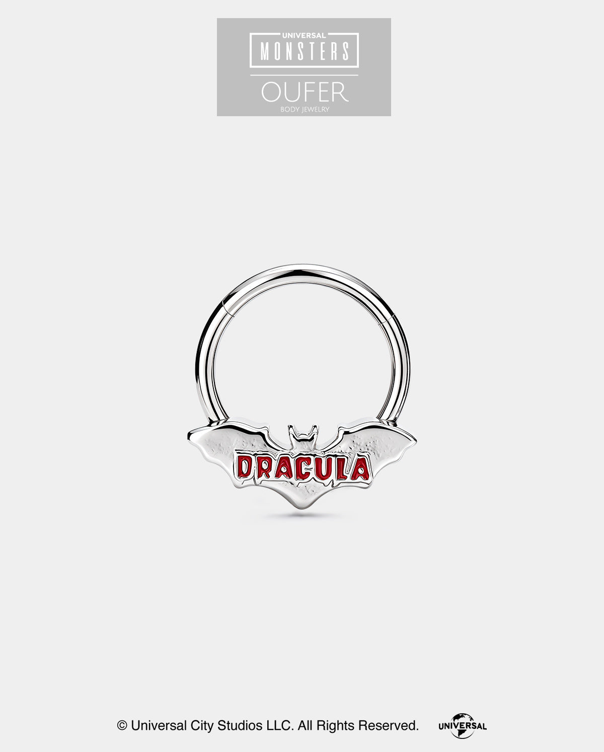 DRACULA Sliver Bat Septum Ring