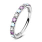 pink CZ and opal nose ring