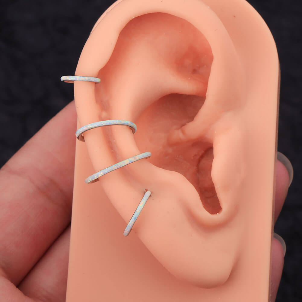 opal cartilage earring