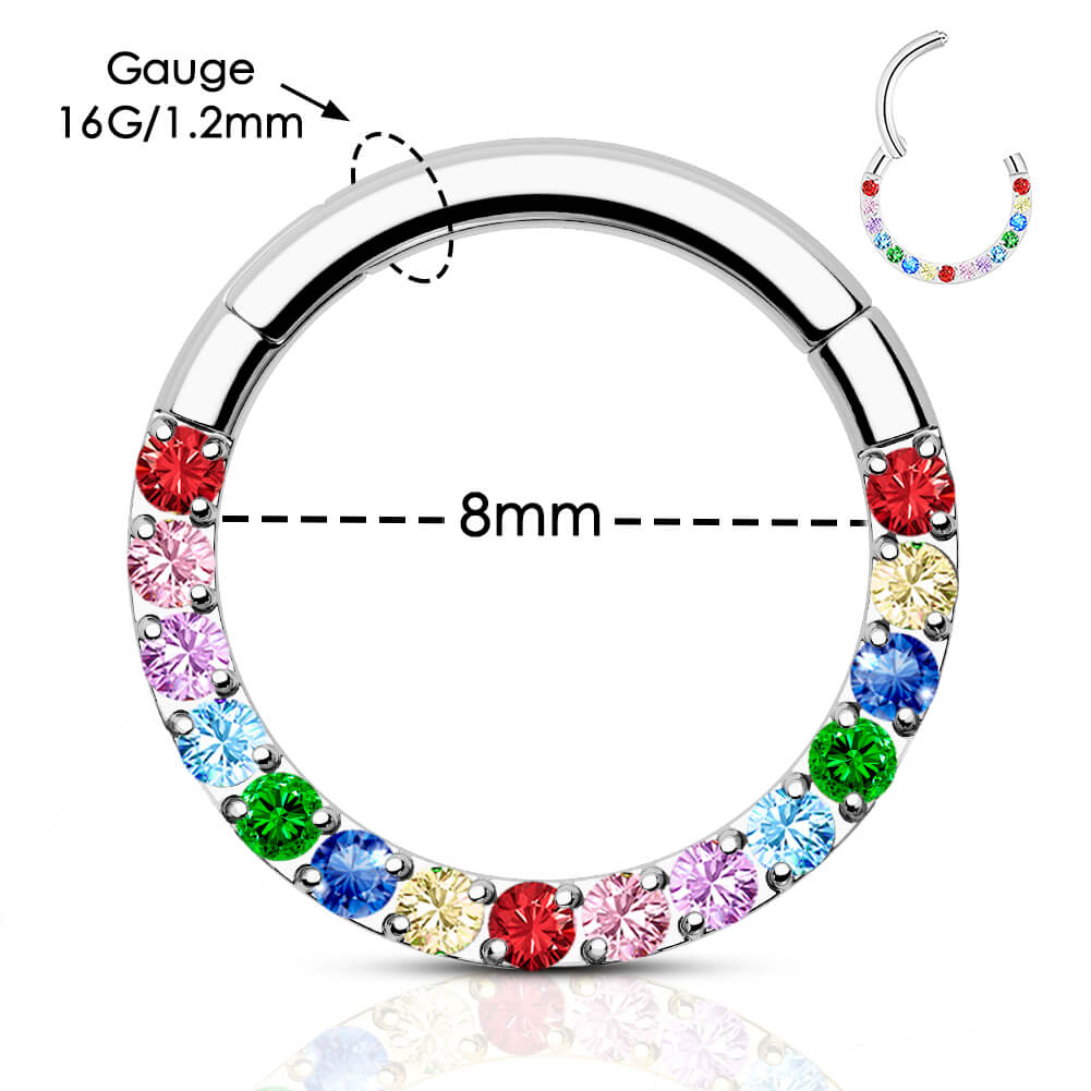 16g colorful septum jewelry
