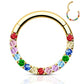gold colorful septum jewelry