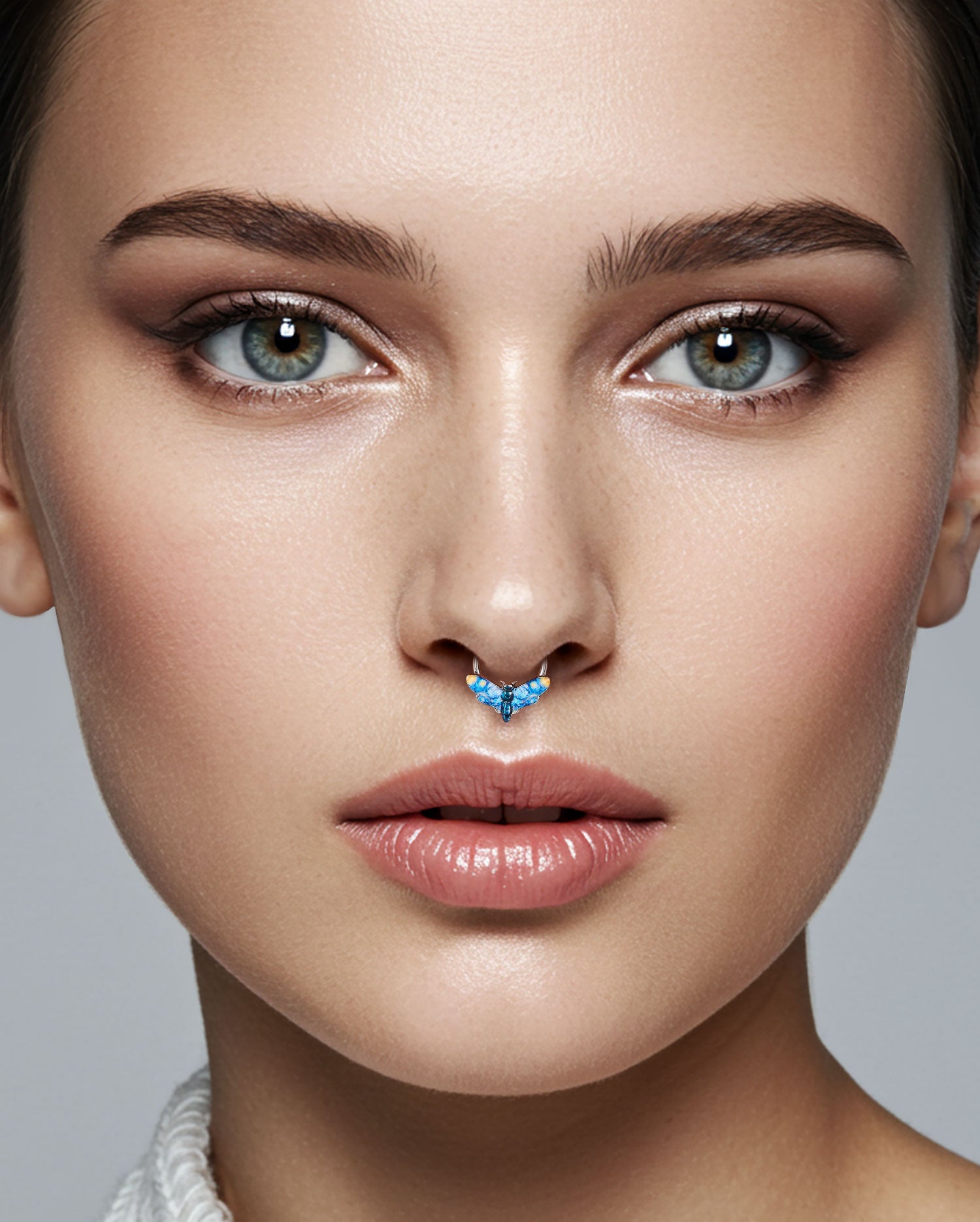 Starry Night Moth septum piercing