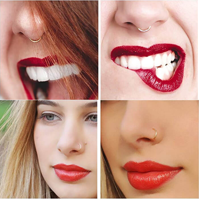 18G Minimalist Hinged Segment Nose Hoop