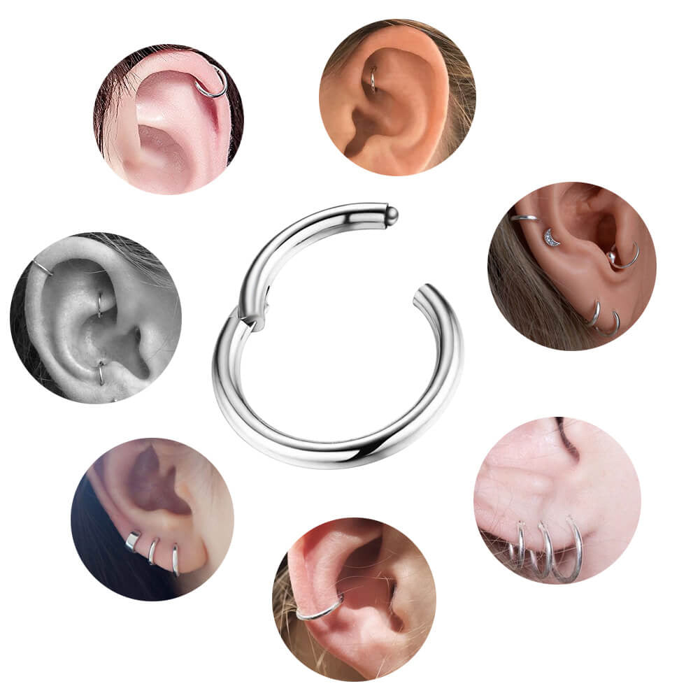 18G Minimalist Hinged Segment Nose Hoop
