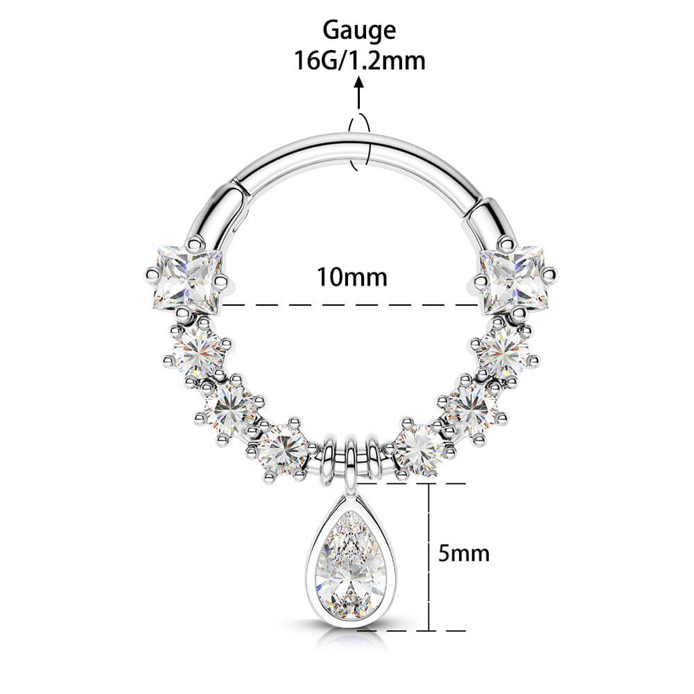 10mm diamond septum ring