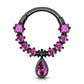 12 Colors 16G Dangle Diamond Septum Jewelry