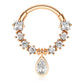 12 Colors 16G Dangle Diamond Septum Jewelry