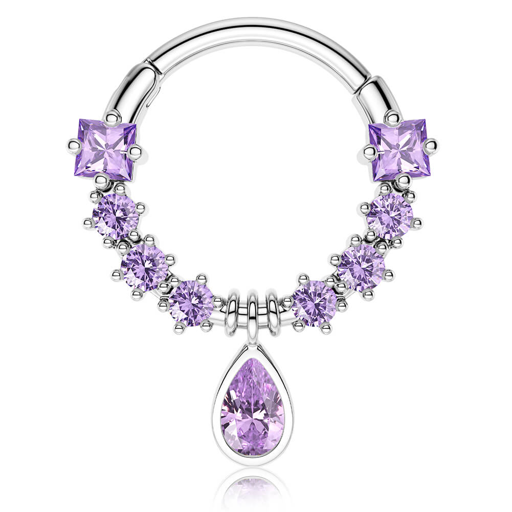 purple diamond septum ring
