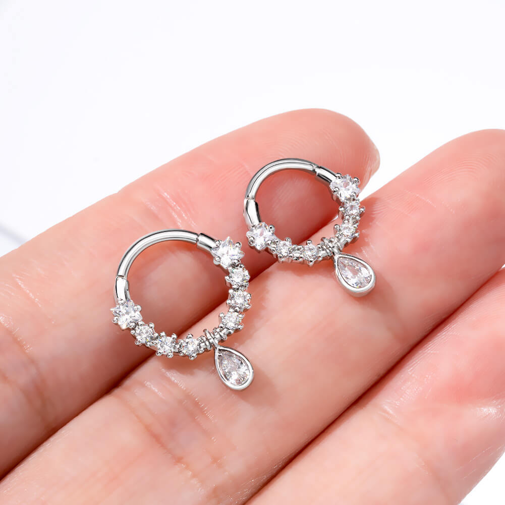 crystal diamond septum ring