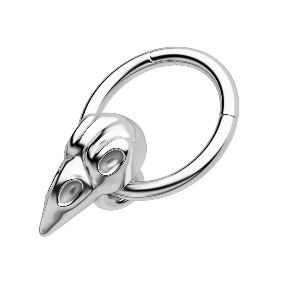 bird head skull septum ring 