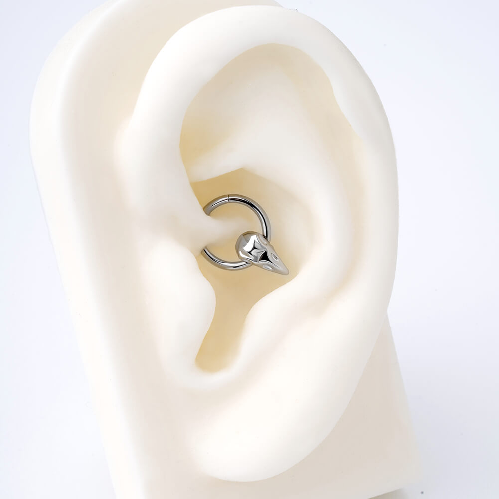 bird head skull daith earring