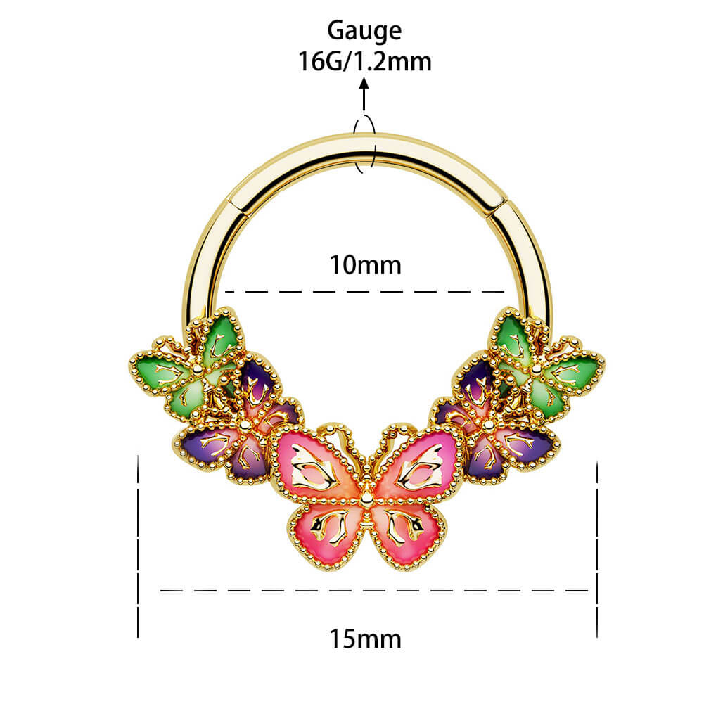 10mm butterfly septum ring