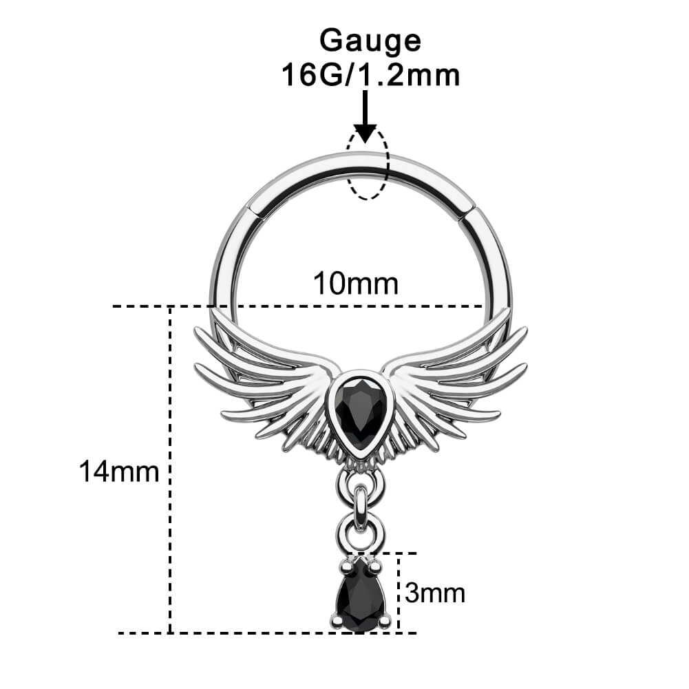 10mm Hawk Wing Septum Ring 