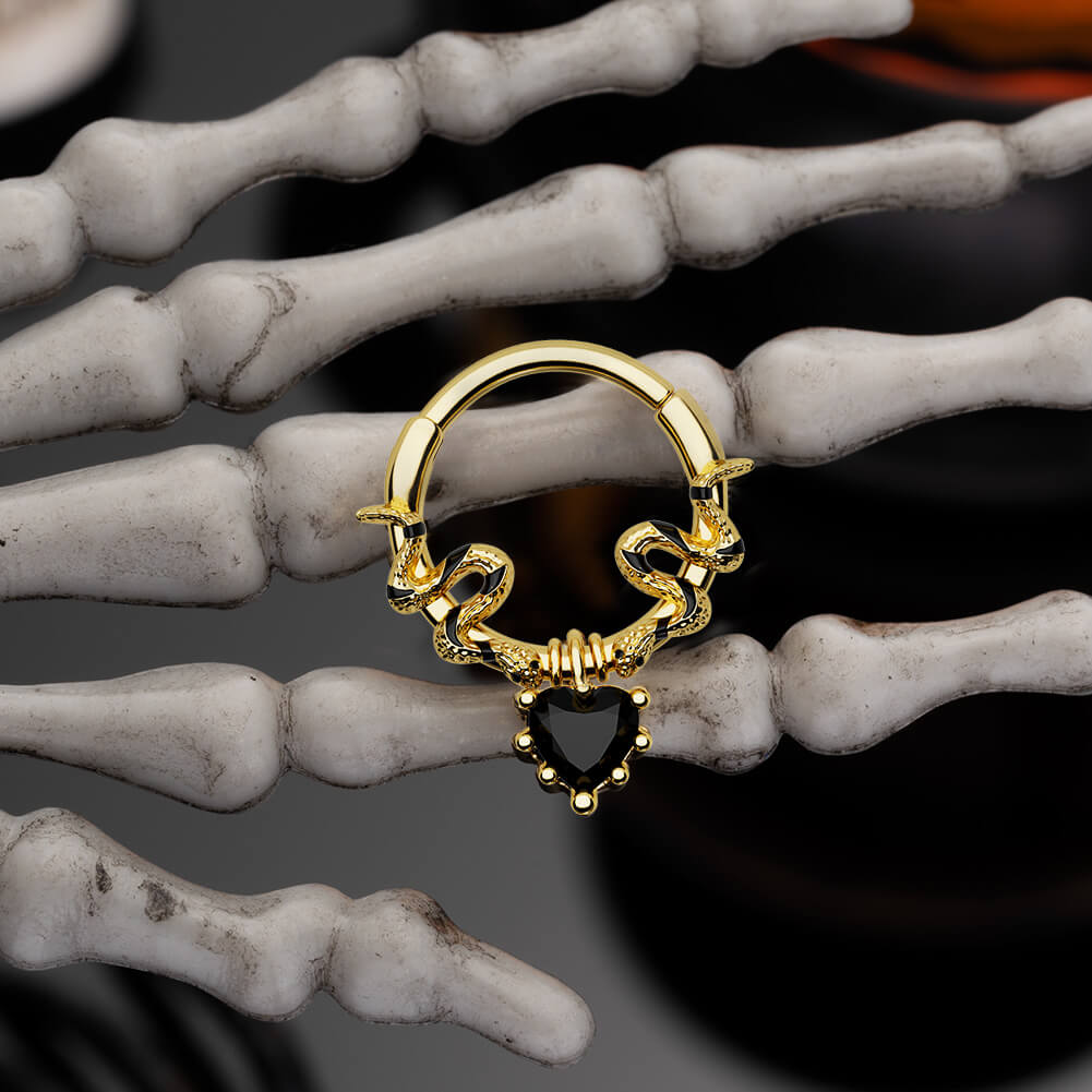 halloween snake septum jewelry