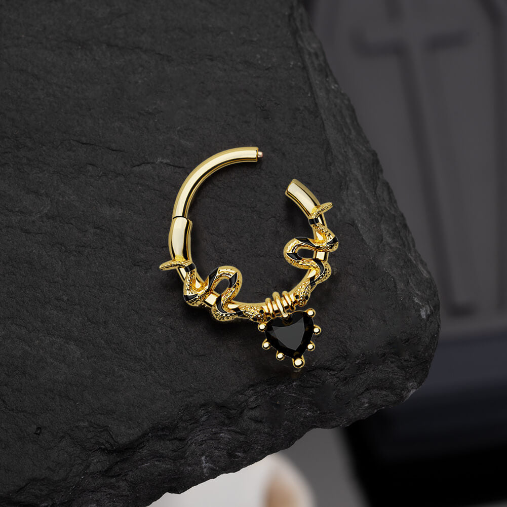 segment snake septum jewelry