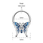 16G Rainforest Butterfly Hinged Segment Septum Rings