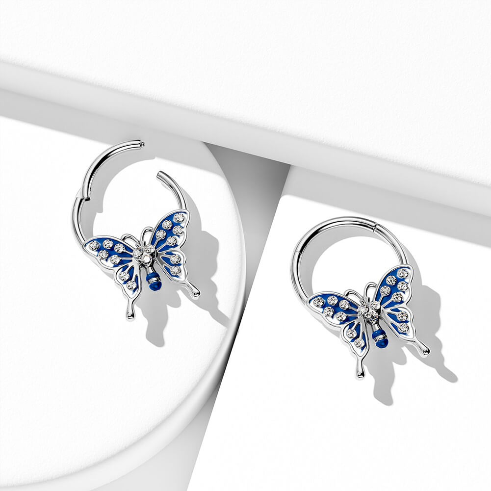 hinged butterfly septum ring