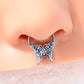 16G Rainforest Butterfly Hinged Segment Septum Rings