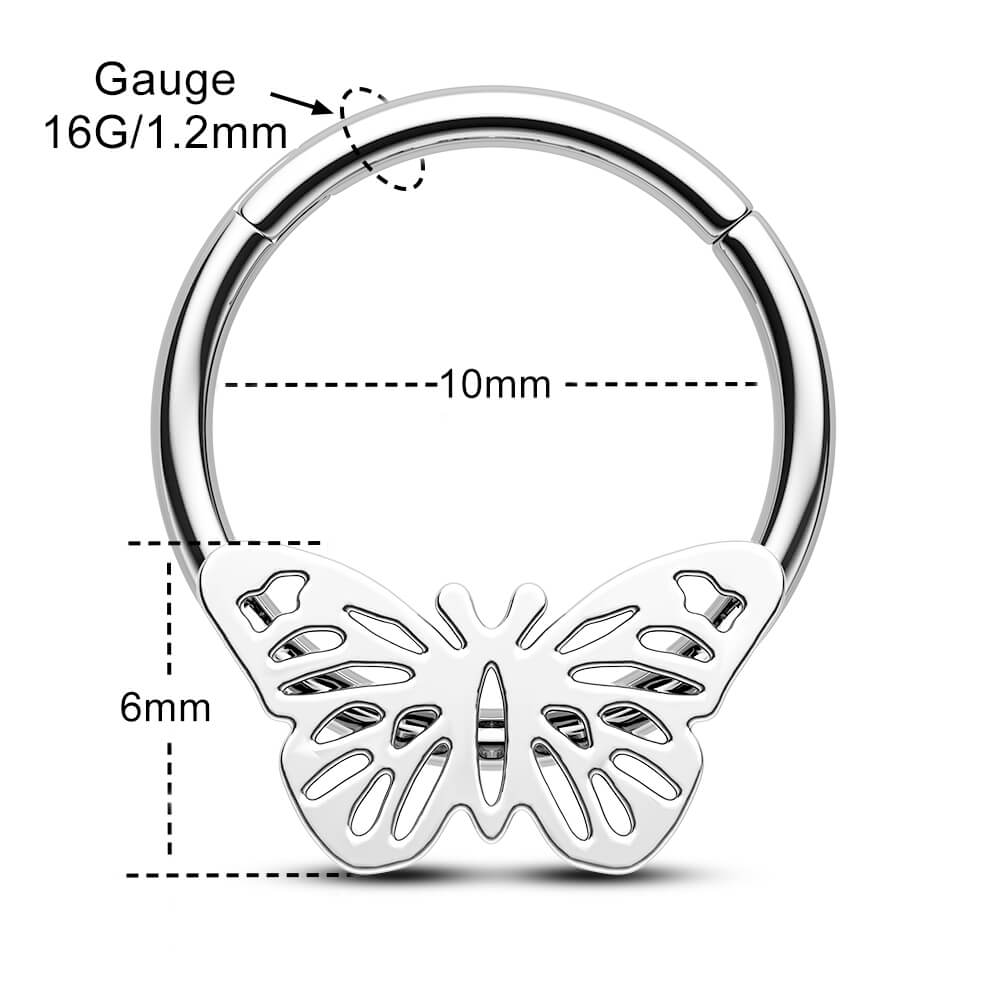 16g butterfly septum ring