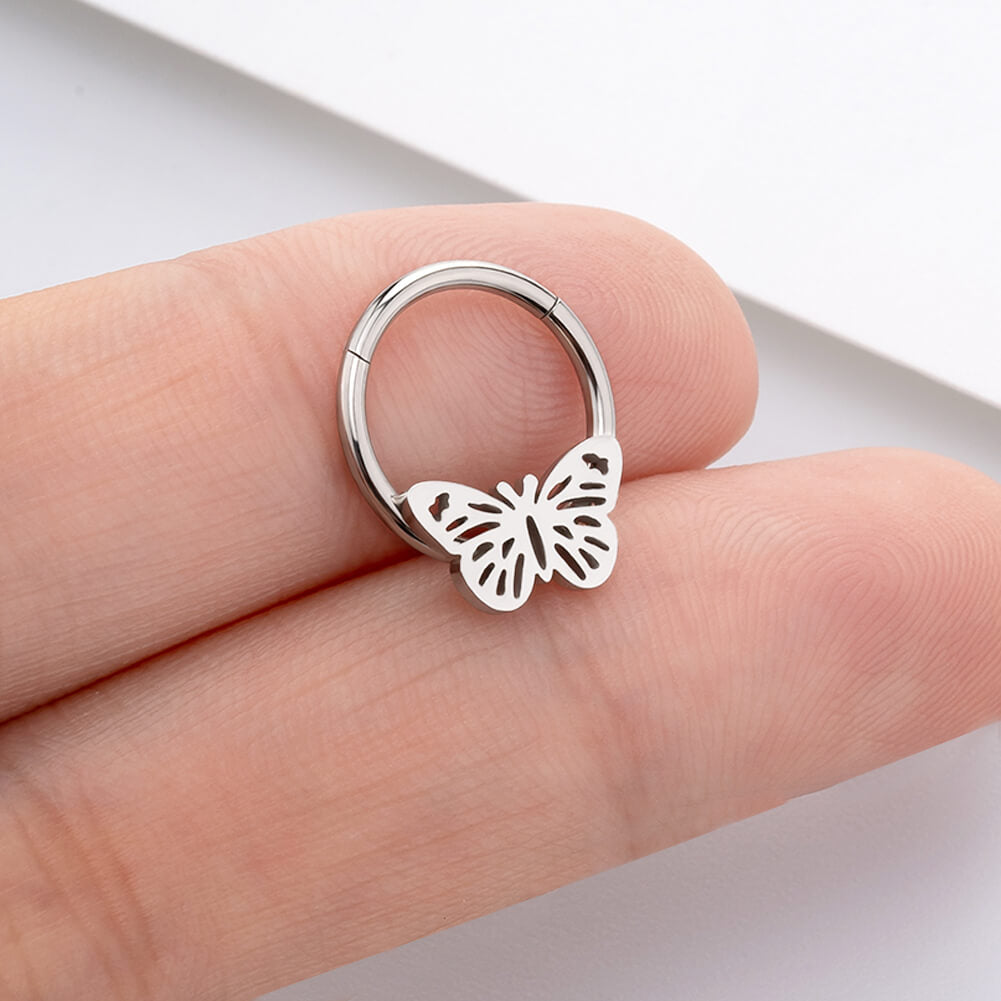 stainless steel butterfly septum ring