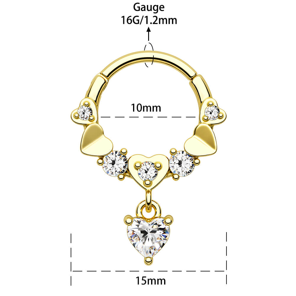 10mm heart septum jewelry