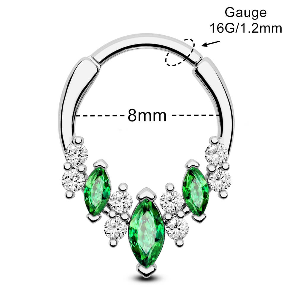 8mm emerald septum ring