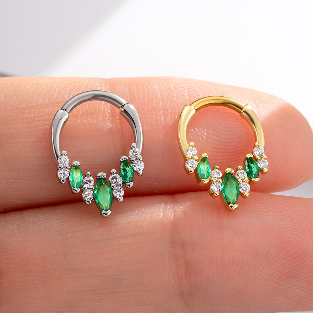 oufer emerald septum ring