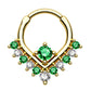 gold green septum ring