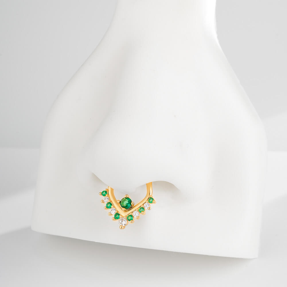 green septum piercings