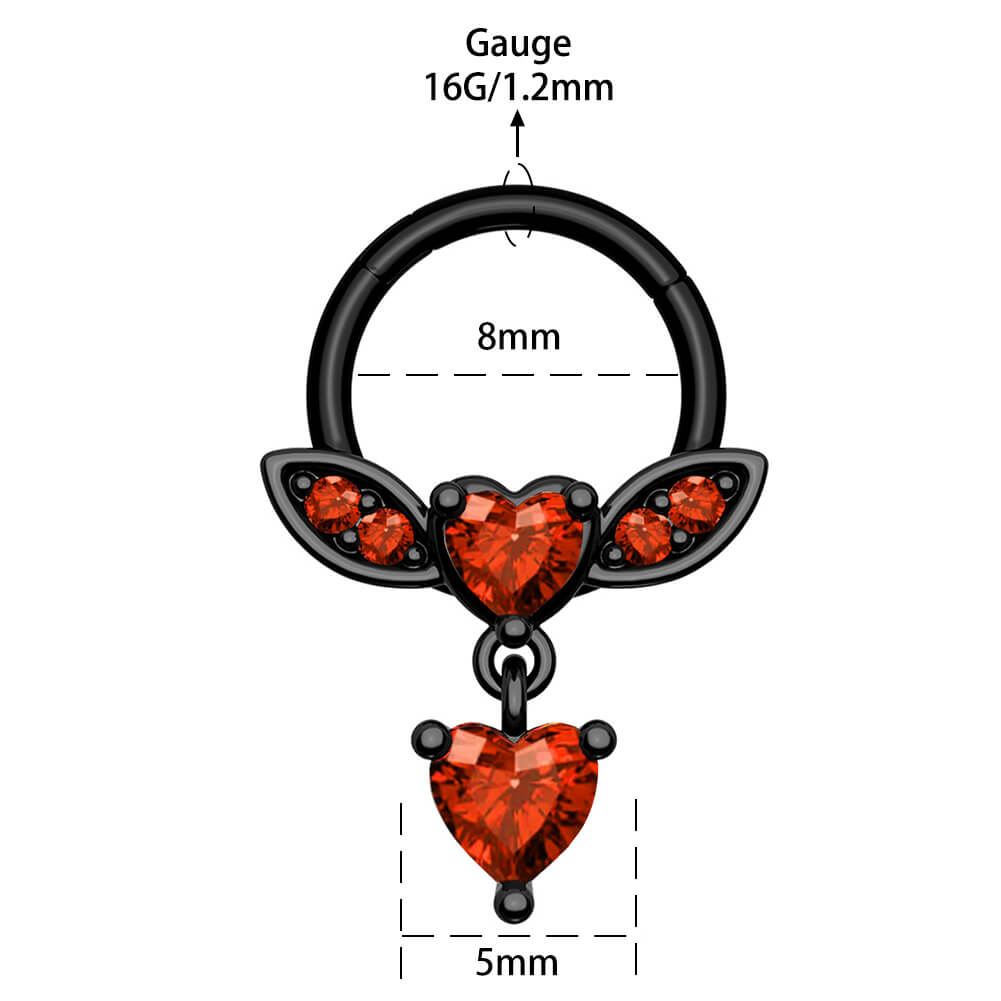 8mm heart septum jewelry