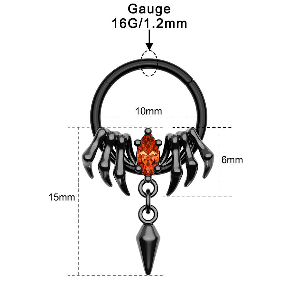 16g gothic septum jewelry