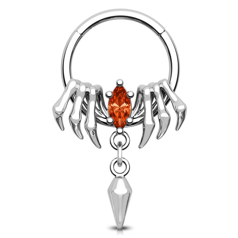 spider gothic septum jewelry
