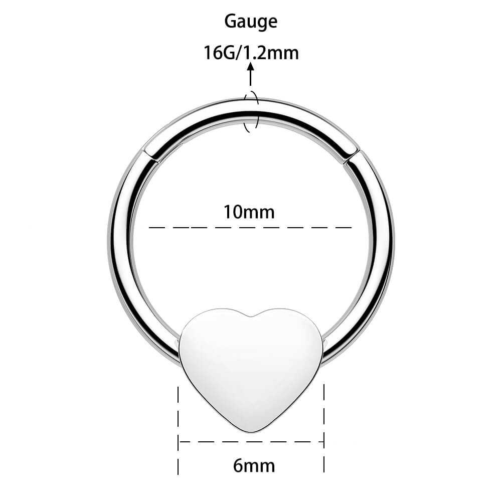 10mm heart septum ring