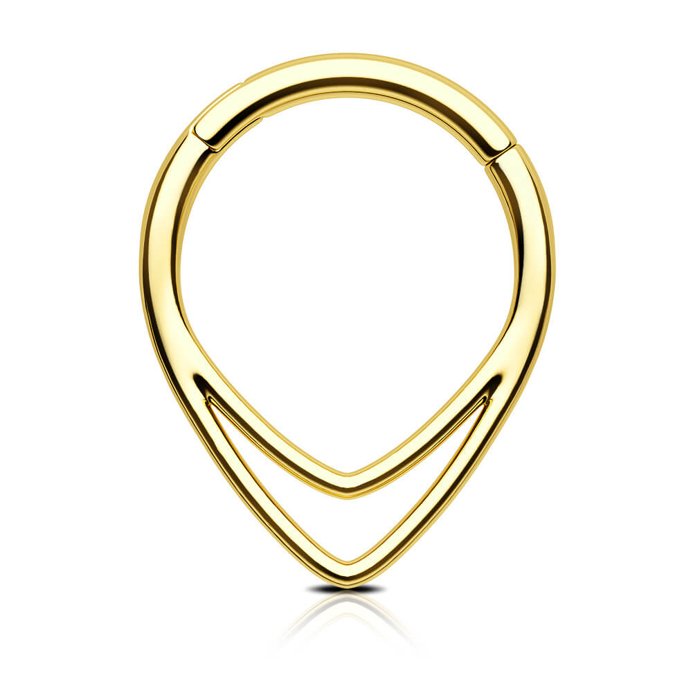 gold triangle septum ring