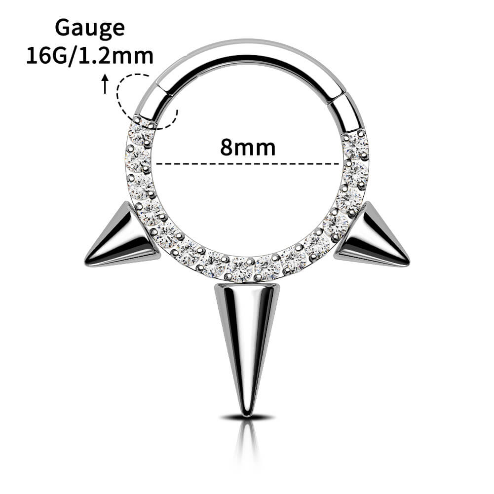 8mm spike septum jewelry