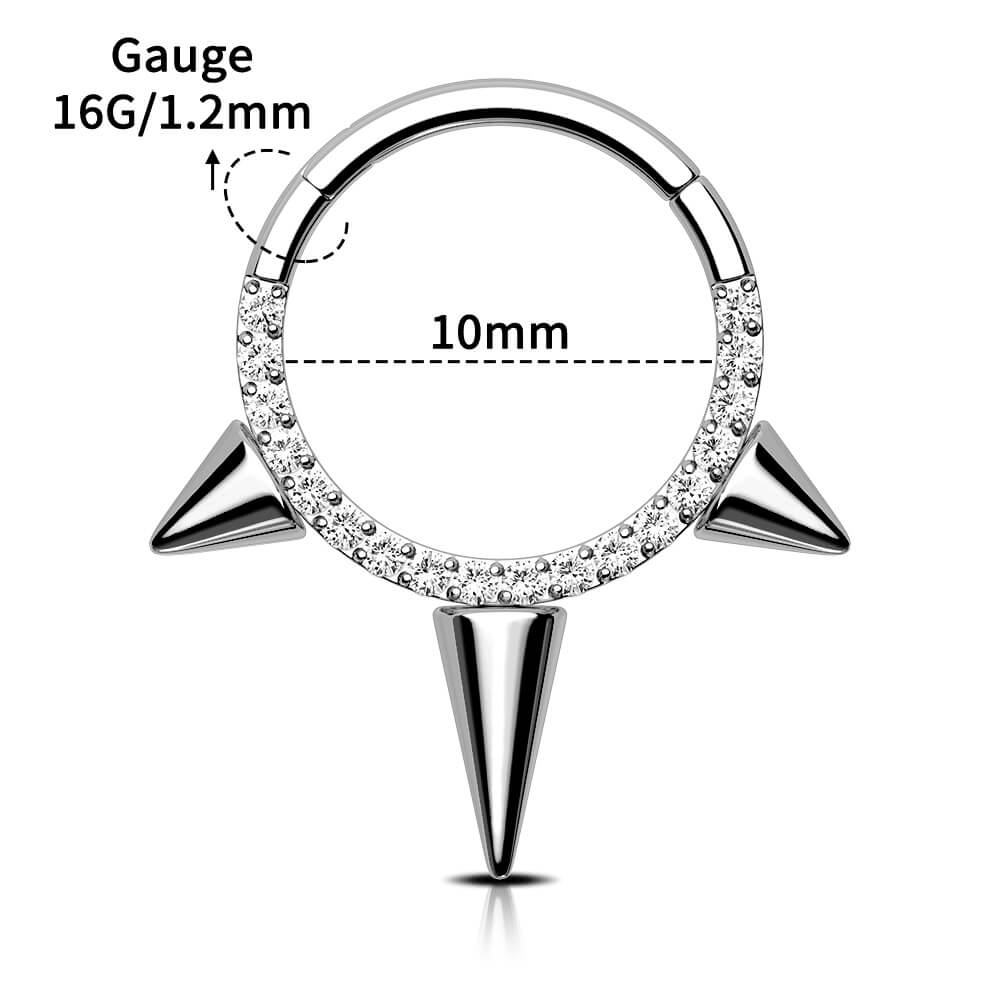 10mm spike septum jewelry