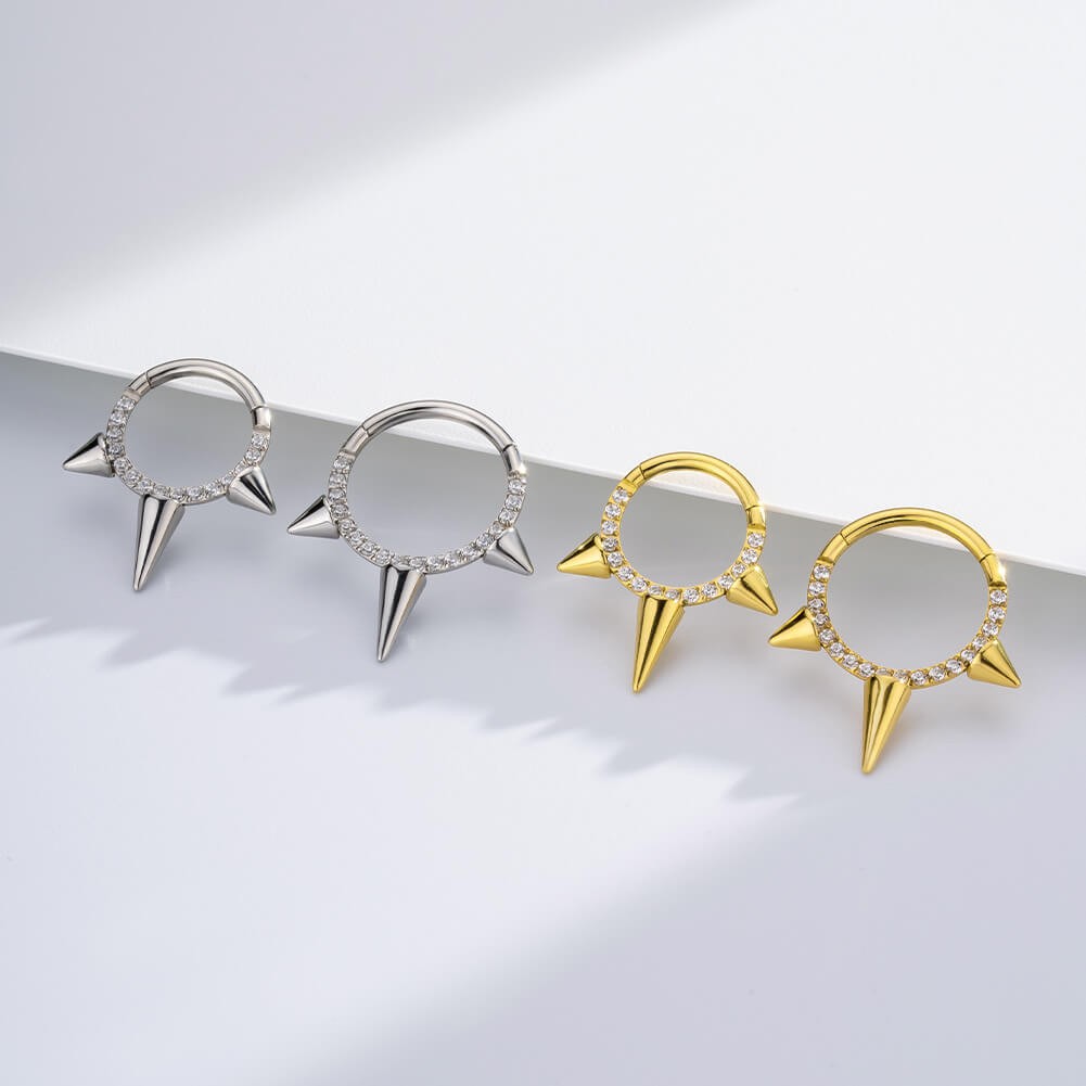 CZ spike septum jewelry