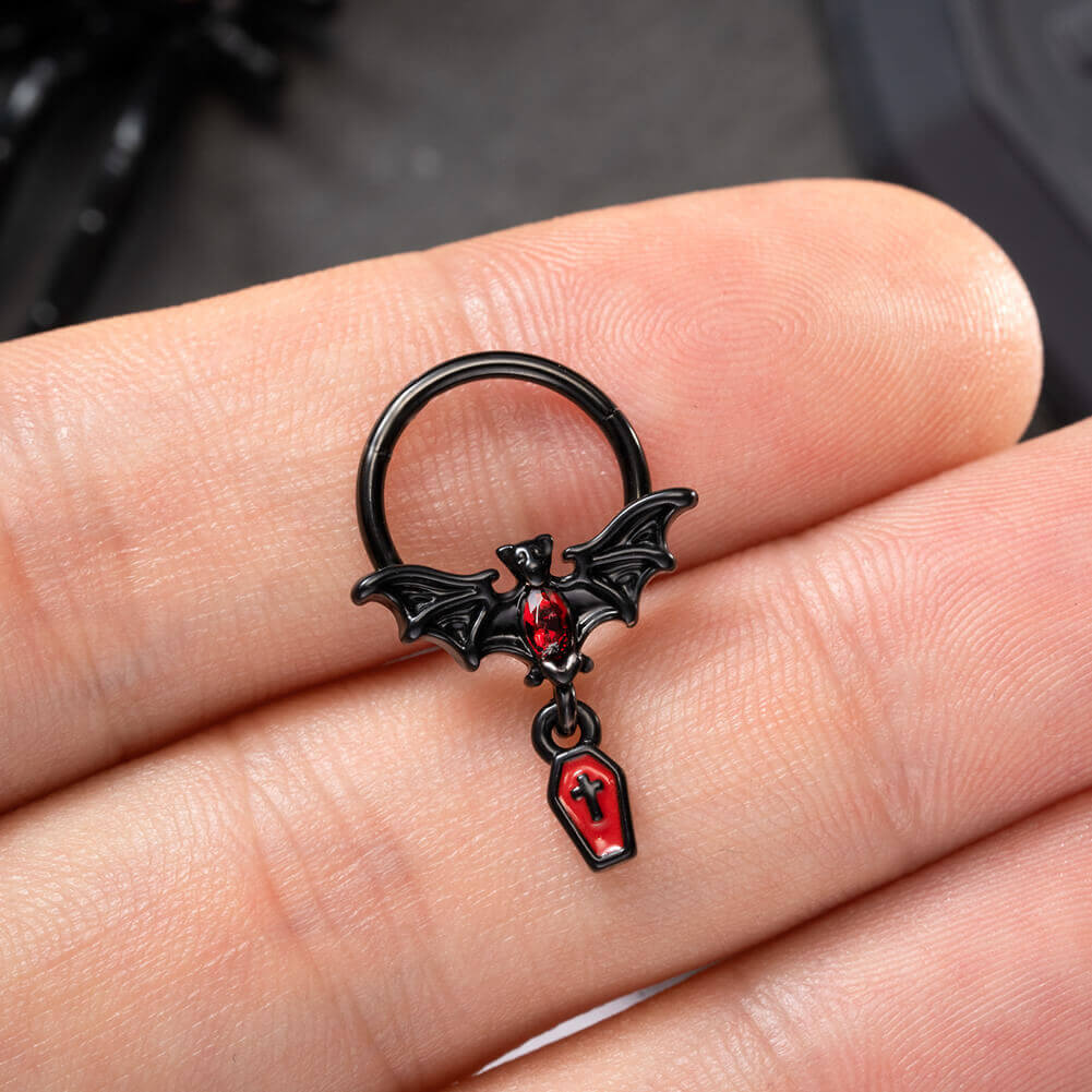 black bat septum ring