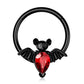 black and red septum ring