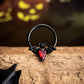 bat black and red septum ring