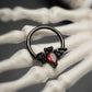 oufer black and red septum ring