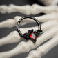 oufer black and red septum ring