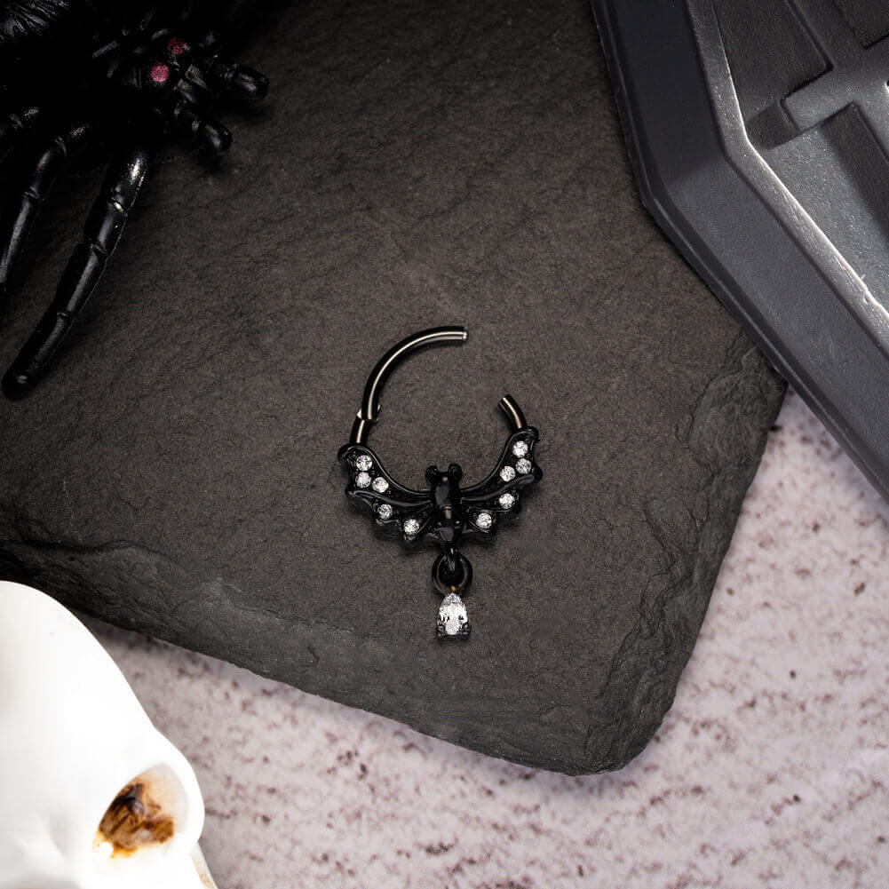 halloween bat septum ring