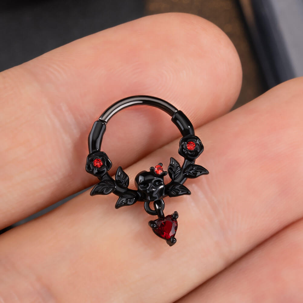 oufer halloween rose septum ring
