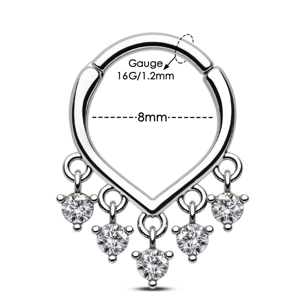 8mm cute septum rings