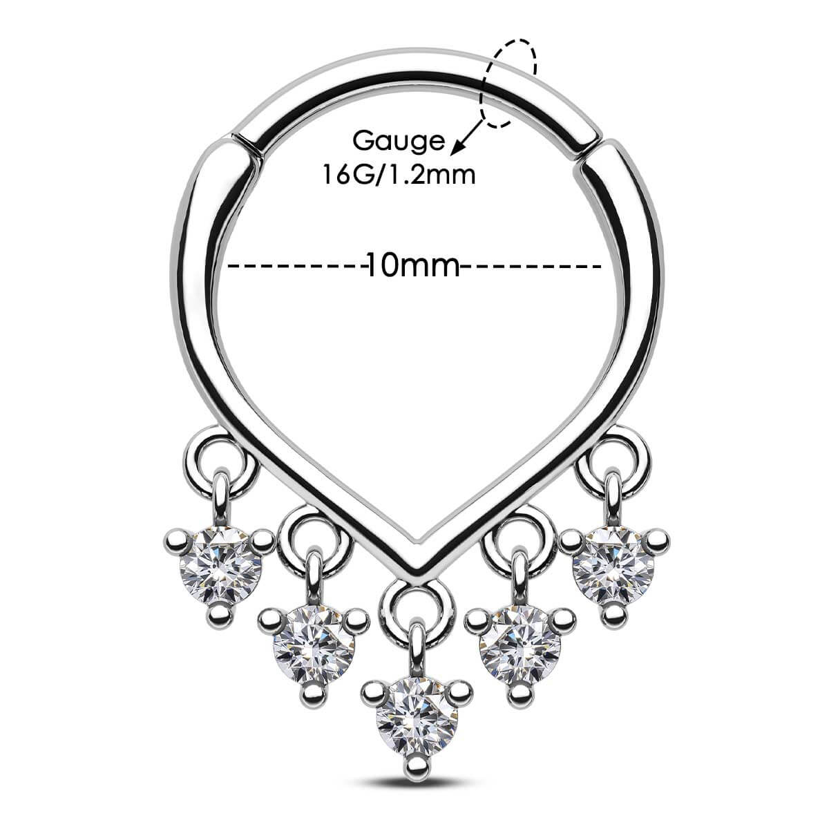 10mm cute septum rings