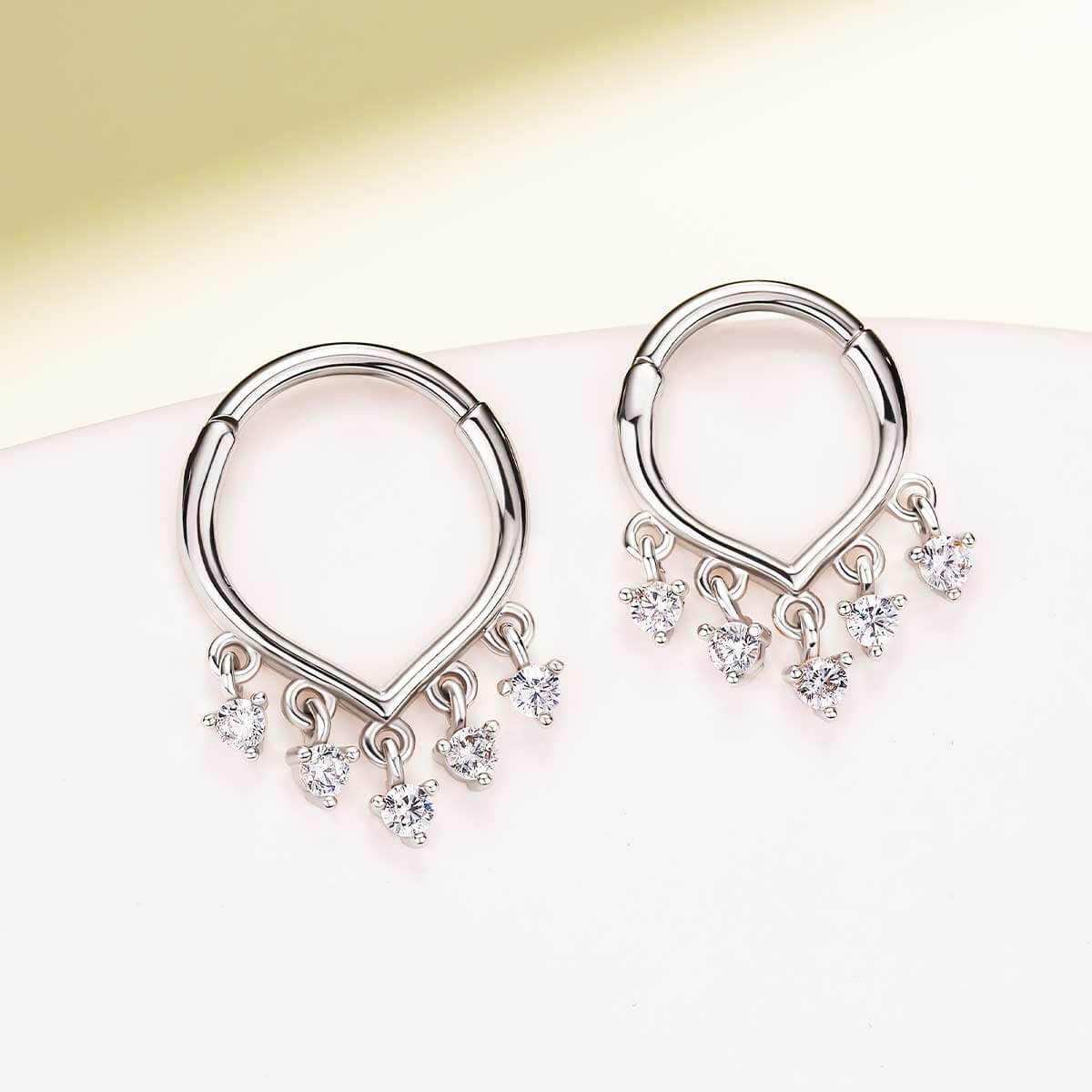 dangle cute septum rings
