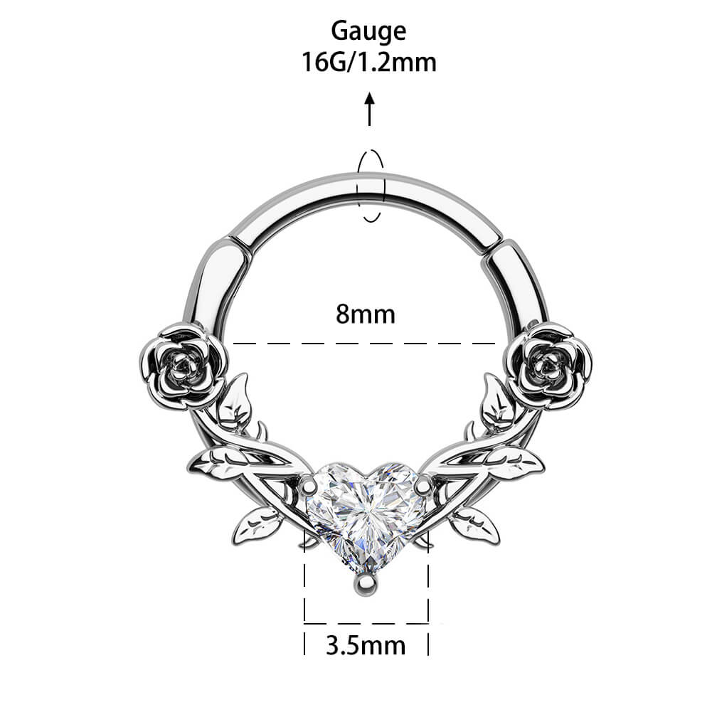 8mm heart septum jewelry