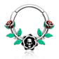 rose and skull septum ring