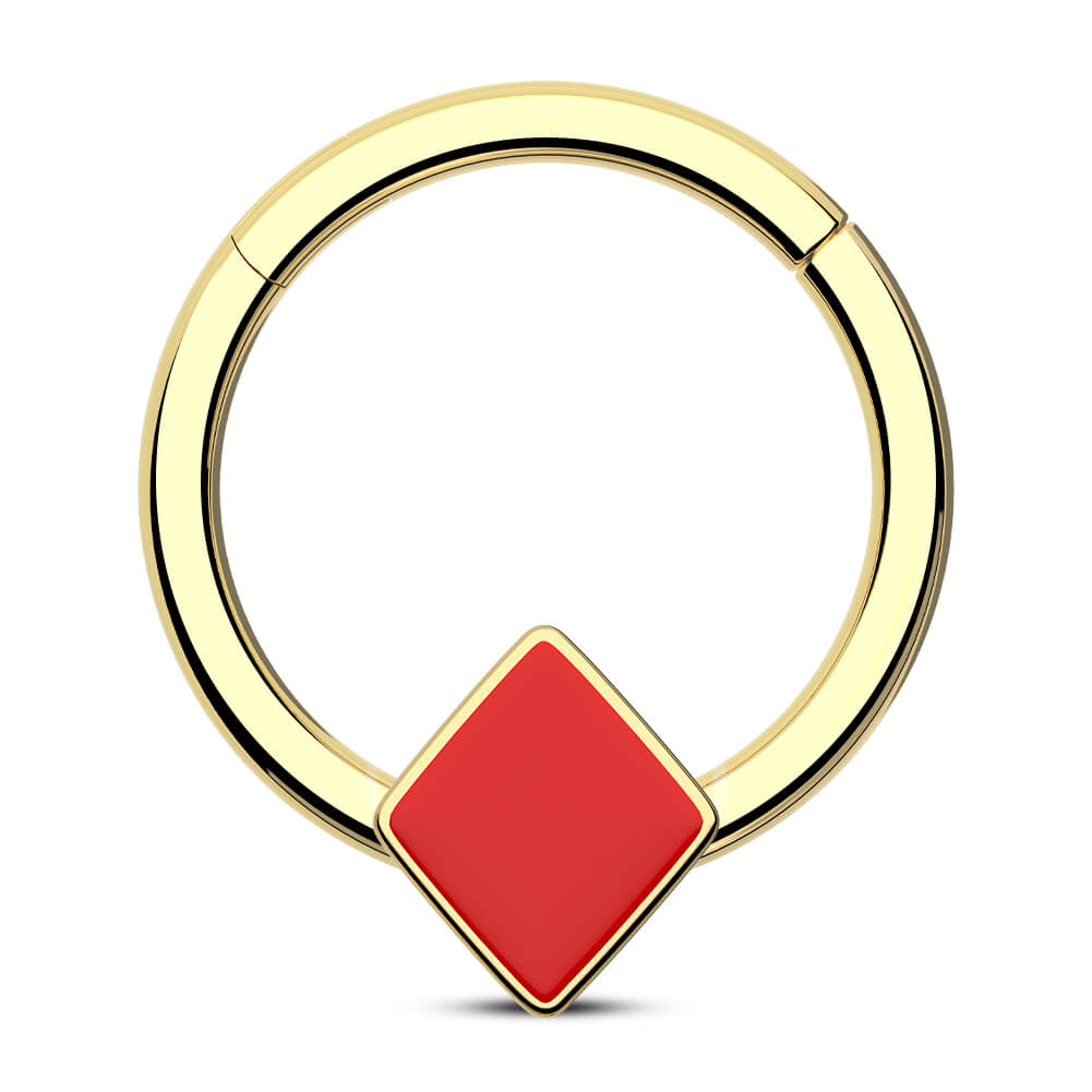 diamond poker card septum ring